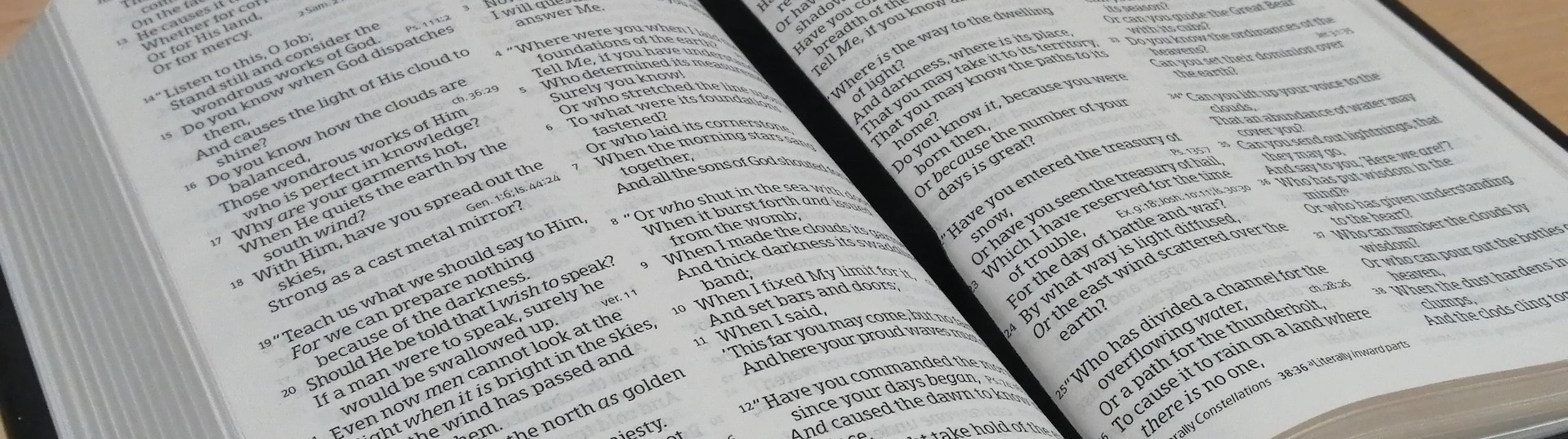 An open Bible