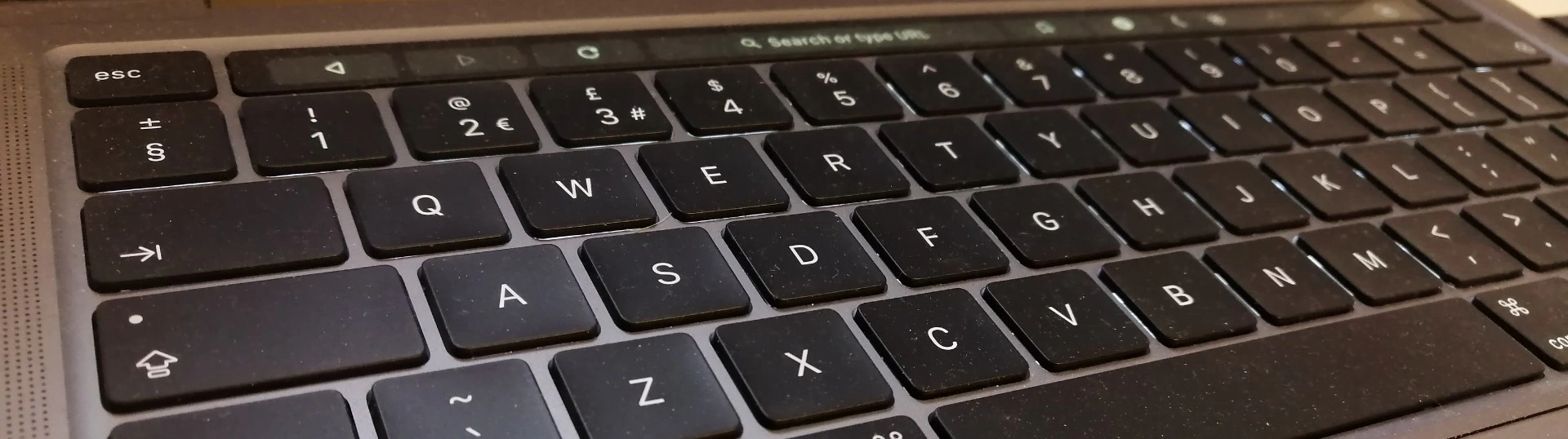A laptop keyboard