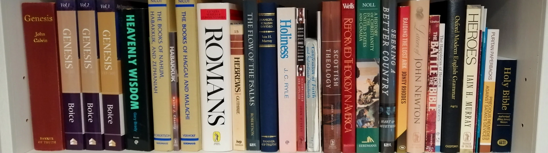 A shelf of books